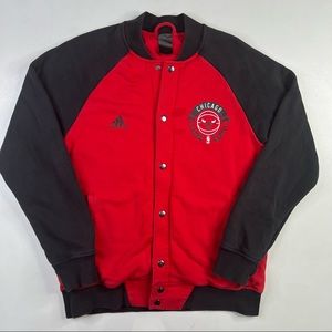 Vintage Style NBA Adidas Chicago Bulls Button Up Sweater Jacket Sz L